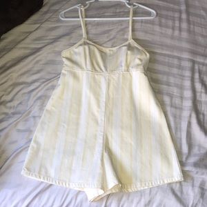 Urban outfitters BDG yellow stripe denim romper